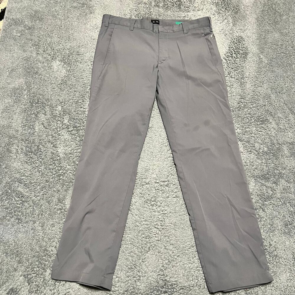 ADIDAS 3-Stripe Performance Pants Mens 34 x30 Golf Grey B82633